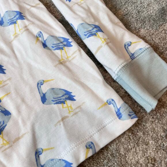 TBBC Sutton's Sweet Dream Pajamas Set Seaside Stork with Buckhead Blue 8 - Picture 6 of 10